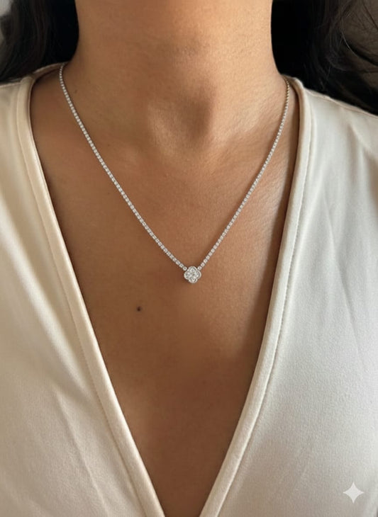 Zirconia Sabo Silver Pendant Necklace