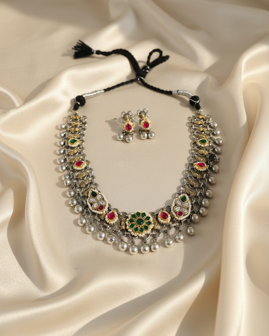 Oxidised Navratri Necklace for Garba