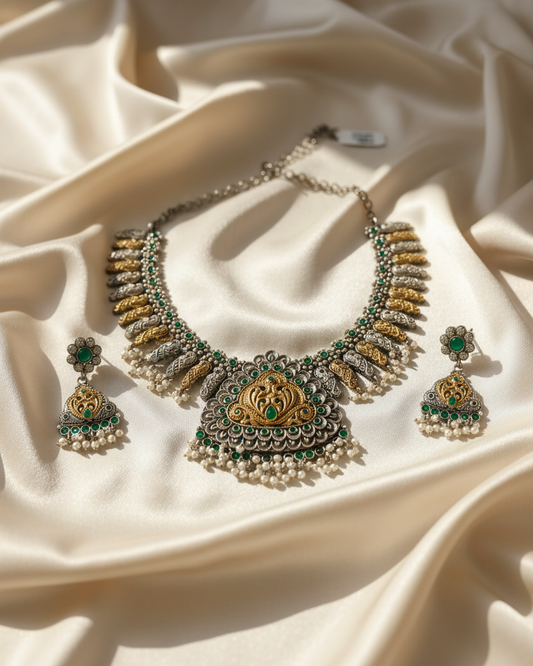 Oxidised Navratri Necklace for Garba