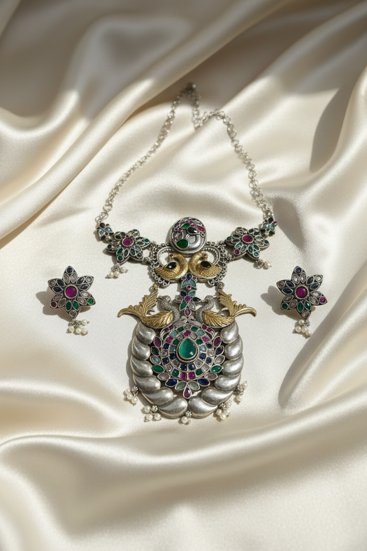 Oxidised Navratri Necklace for Garba