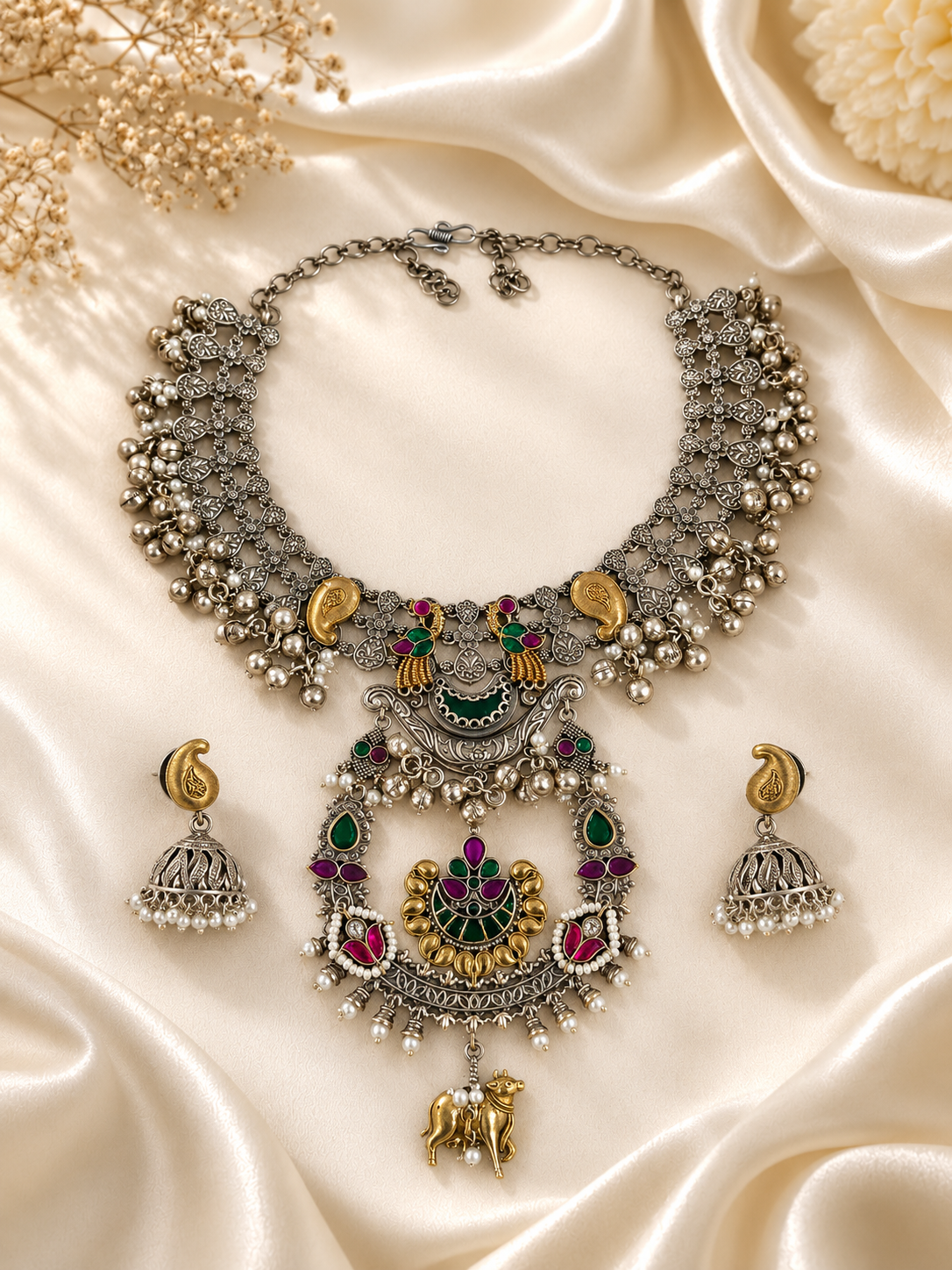 Oxidised Navratri Necklace for Garba
