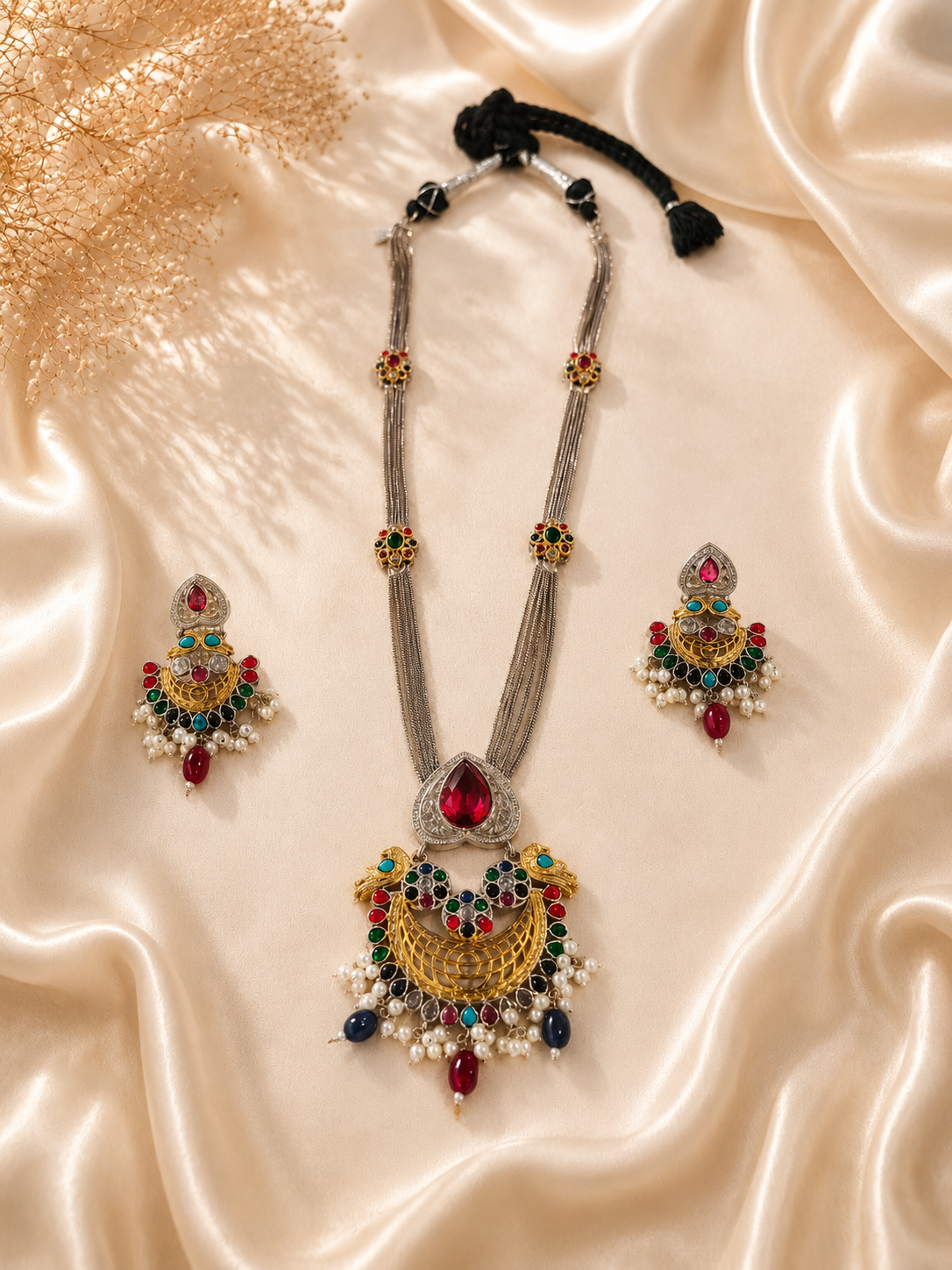 Oxidised Navratri Necklace for Garba