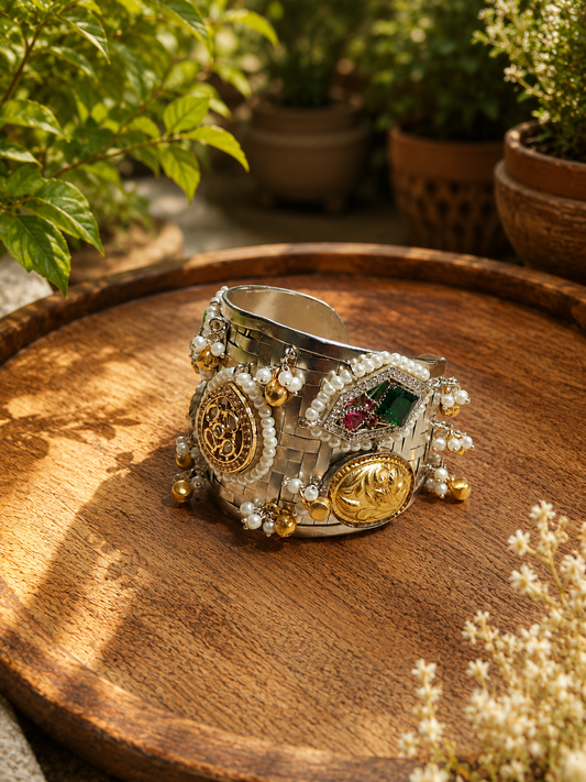 Premium German Silver Oxidised Navratri Bangles for Garba, Dandiya, Wedding & Traditional Wear | OOH CHHORI Fashion Jewellery