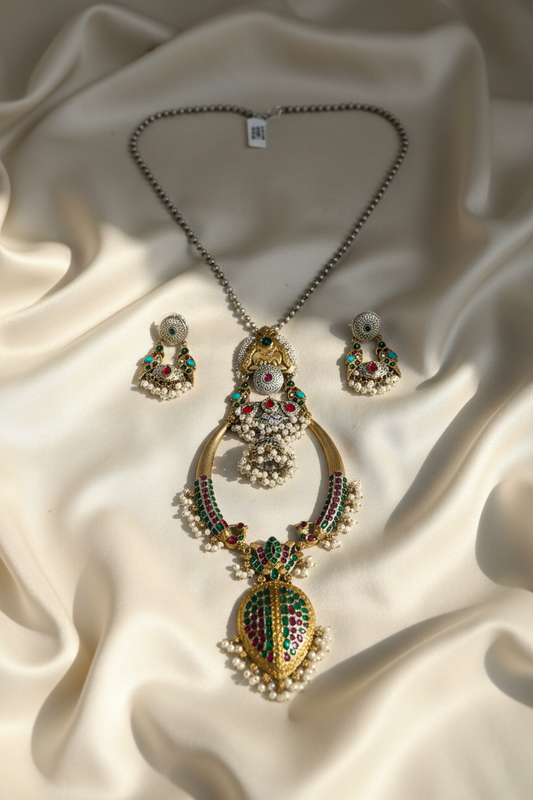 Oxidised Navratri Necklace for Garba