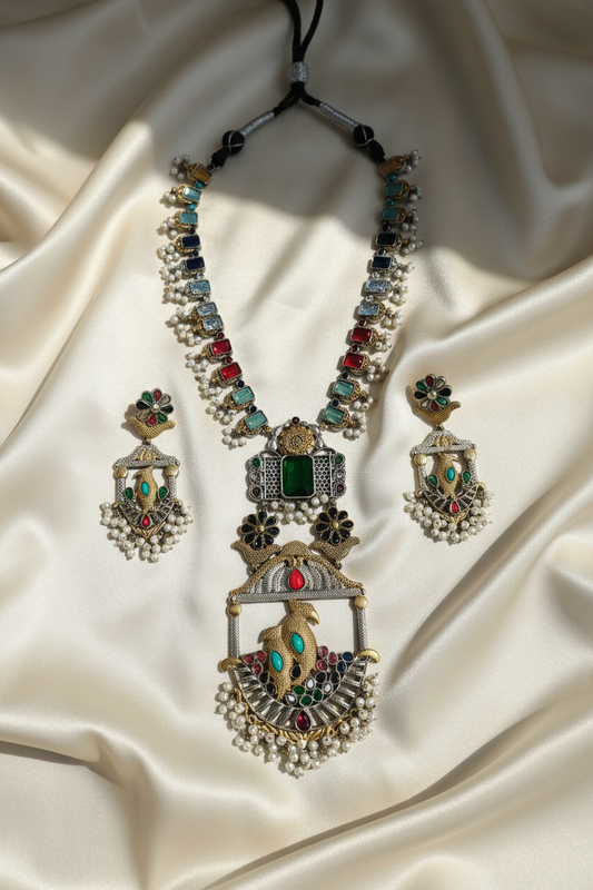 Oxidised Navratri Necklace for Garba