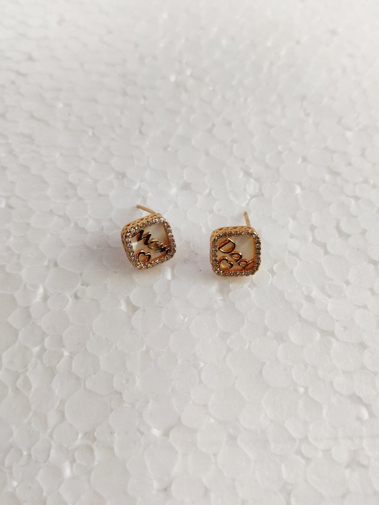 Mom and dad earring tops