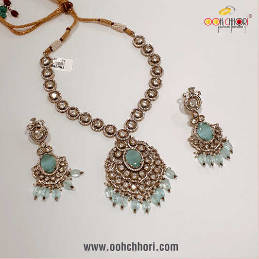 VICTORIAN PLATING,AD SETTING WITH SILVER FOILED KUNDAN