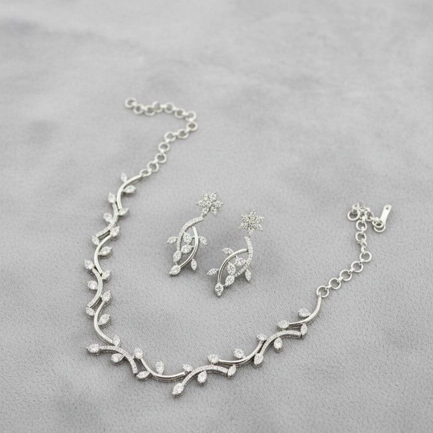 Floral Vine AD Necklace Set