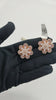ROSE GOLD PLATED STUD WITH PINK FLOWER