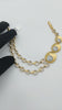 18kt GOLD PLATED CZ SETTING 2 STEP NECKLACE WITH BASKET CONCEPT