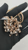 18K ROSE GOLD PLATED NACKLACE IN LOOP WITH FLOWER DESIGN AAND CZ DIAMOND