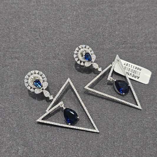 Cobalt Blue AD Earrings
