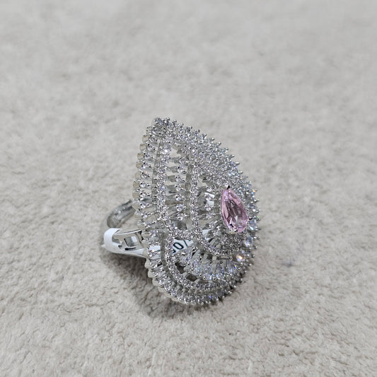 Crystal Sheen Pear Ring