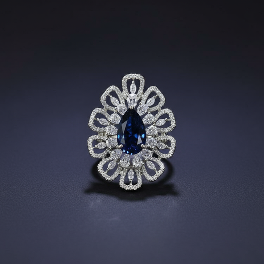 Imperial Petal Halo Ring