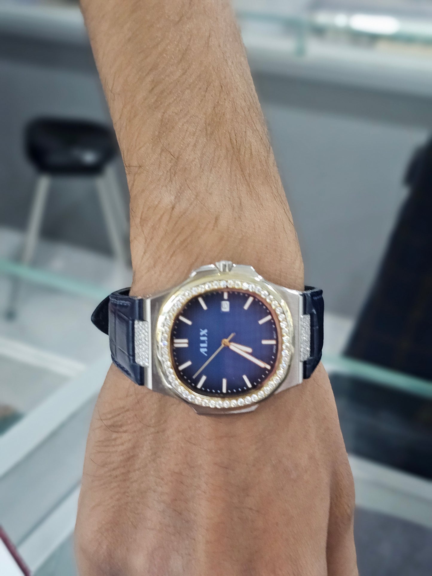 ALIX Moissanite Blue Royale Crystal Watch