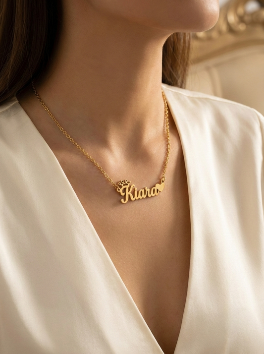 Heart Personalized Name Necklace - Daily Wear Custom Jewelry