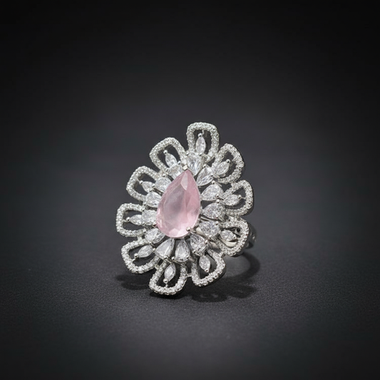 Imperial Petal Halo Ring