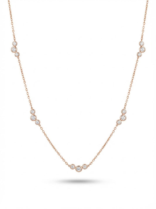 Rose Gold Polish Stone Necklace