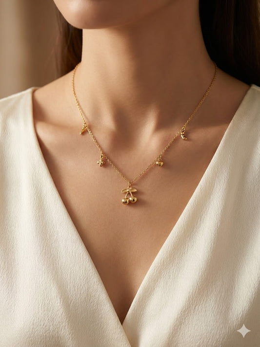 Heart 4 Leaf Clover Gold Plated Various Small Necklace Pendent