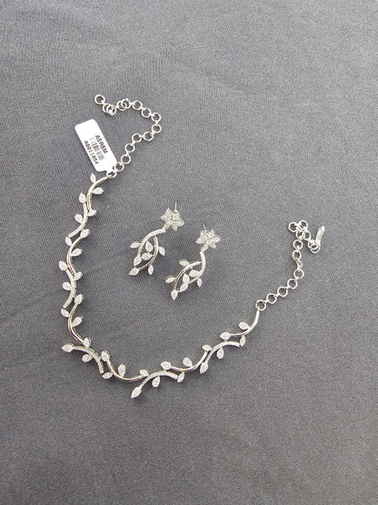 Floral Vine AD Necklace Set