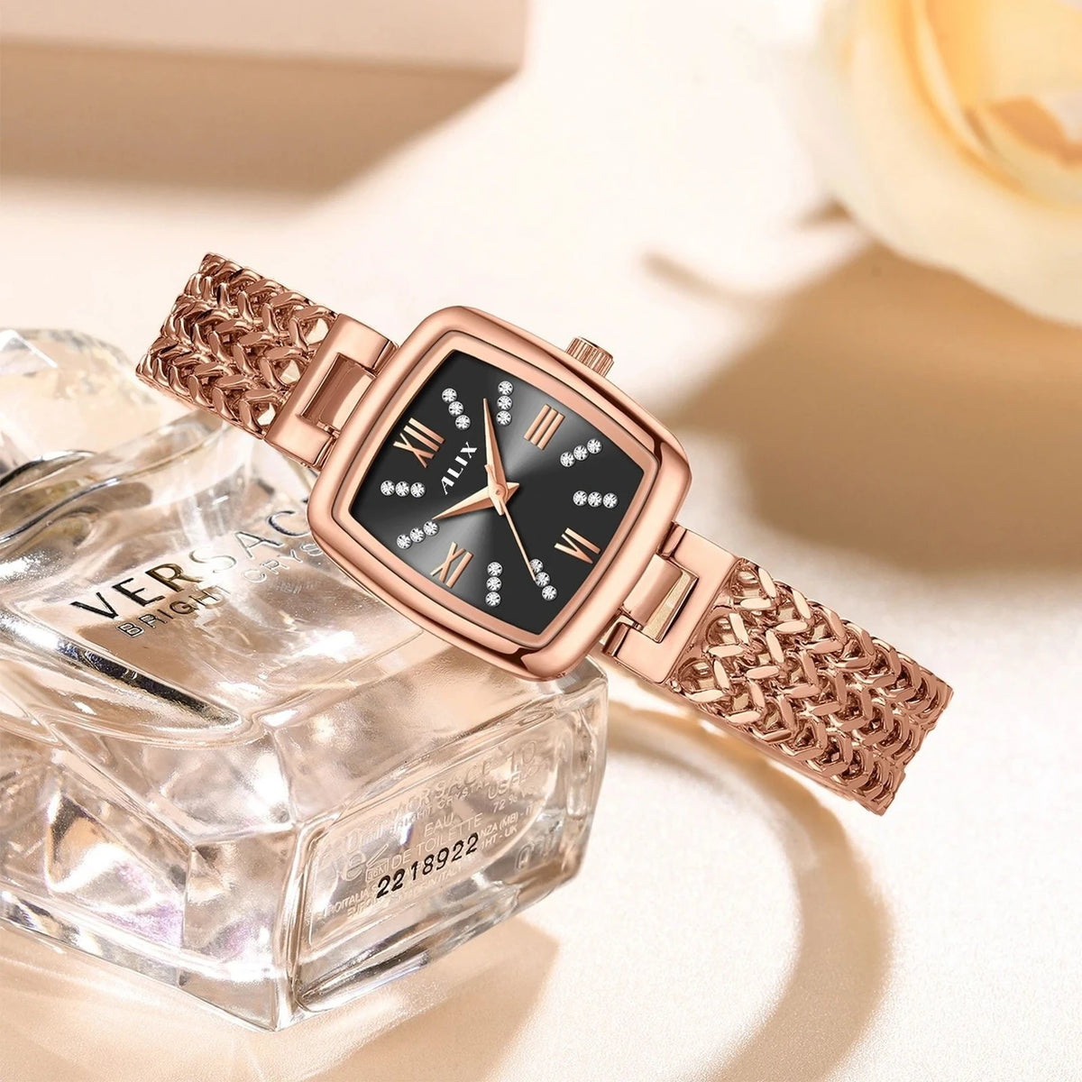 ALIX Women’s Rose Gold Square Dial Analog Watch – AL2540RGB