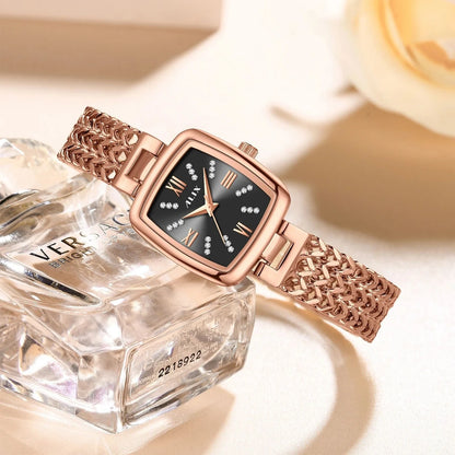 ALIX Women’s Rose Gold Square Dial Analog Watch – AL2540RGB