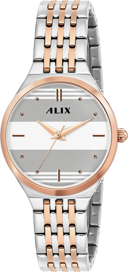 ALIX Women’s Luxury Blue Dial Stainless Steel Analog Watch – AL2542 SRGW