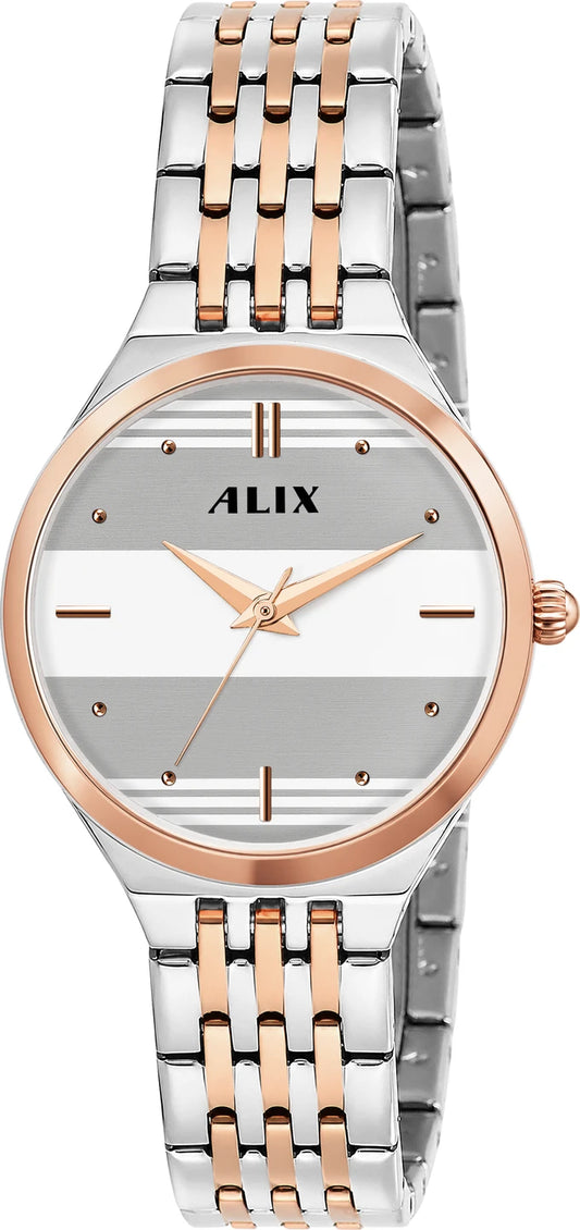 ALIX Women’s Luxury Blue Dial Stainless Steel Analog Watch – AL2542 SRGW