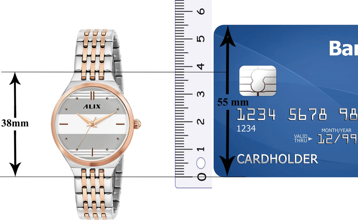 ALIX Women’s Luxury Blue Dial Stainless Steel Analog Watch – AL2542 SRGW