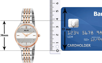 ALIX Women’s Luxury Blue Dial Stainless Steel Analog Watch – AL2542 SRGW