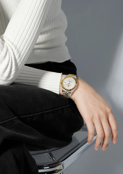 NAVIFORCE NF5079 S-W-G Women’s Analog Watch – Gold & Silver