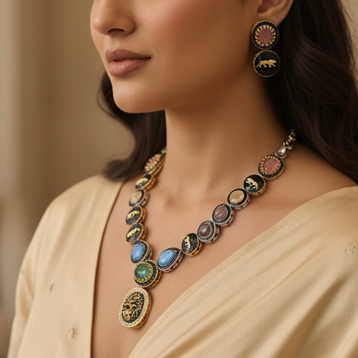 Simha Shakti Necklace Set