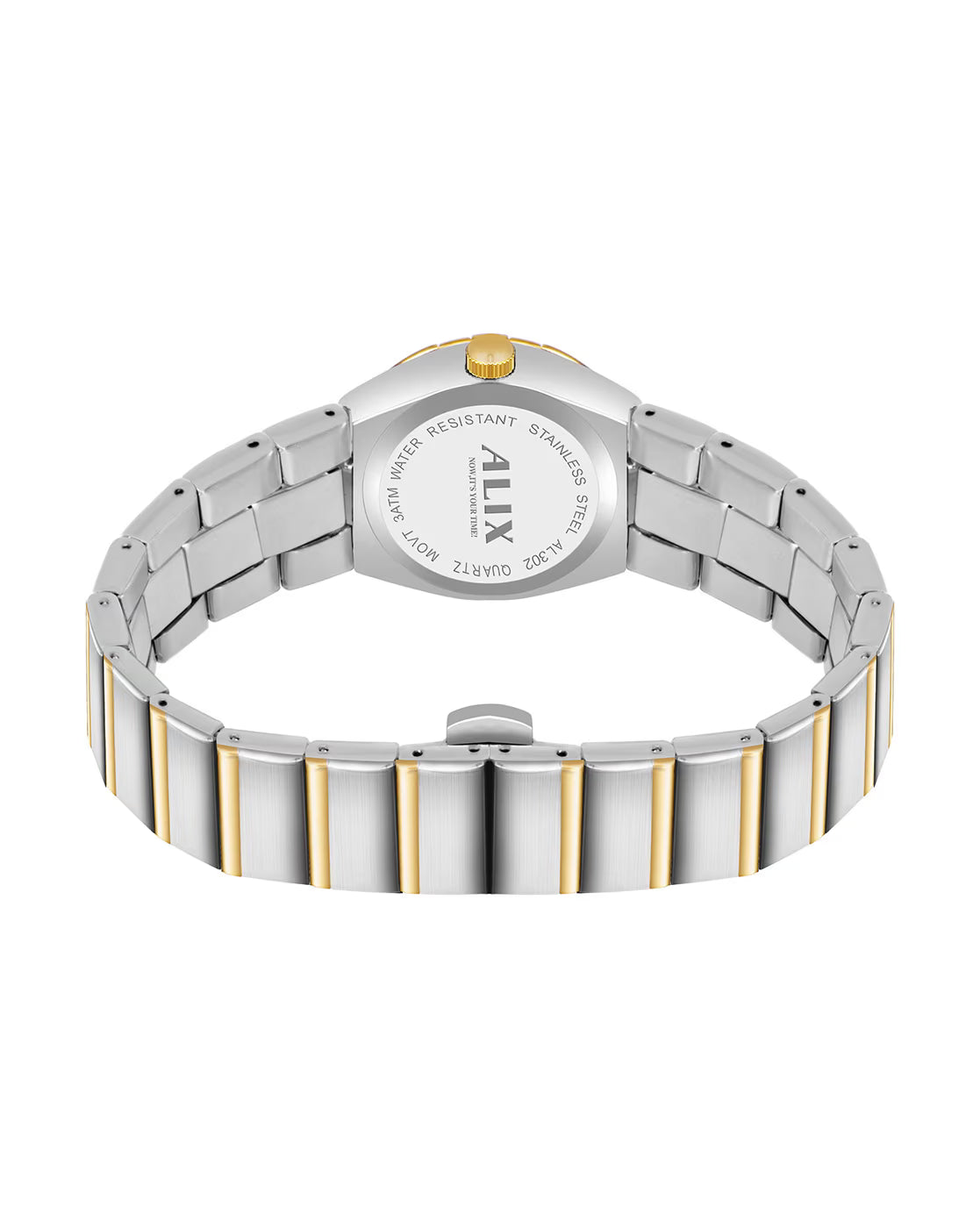 ALIX AL2534 SGG Women’s Analog Watch – Gold & Silver Stainless Steel Strap