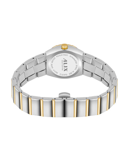 ALIX AL2534 SGG Women’s Analog Watch – Gold & Silver Stainless Steel Strap