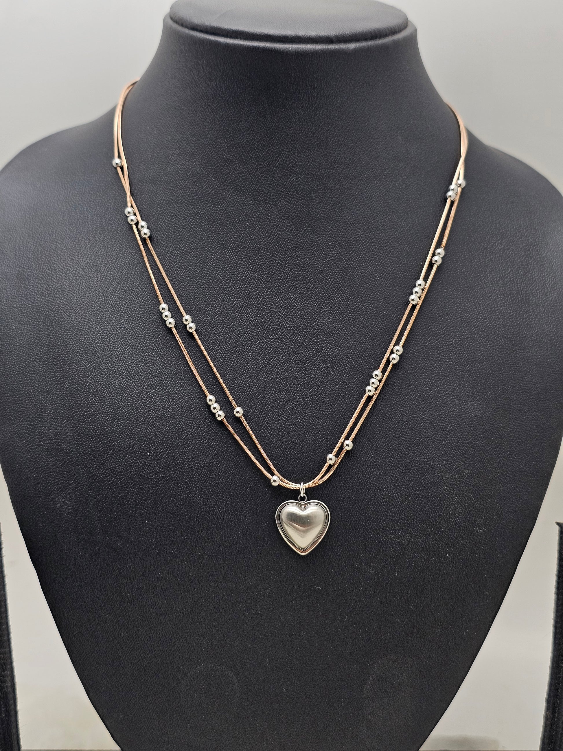 Valentine heart necklace for women stainless steel
