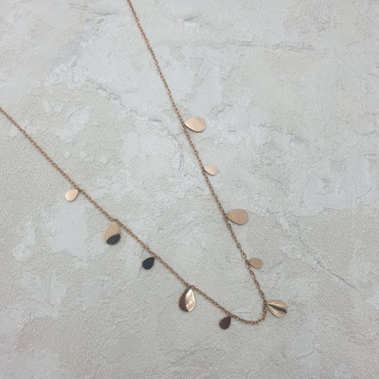 ROSE GOLD LEAF CHAIN IN STAINLESS STEEL