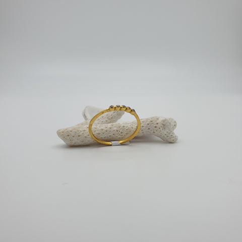 5 STAR THIN DELICATE RING WITH GOLD FINISH