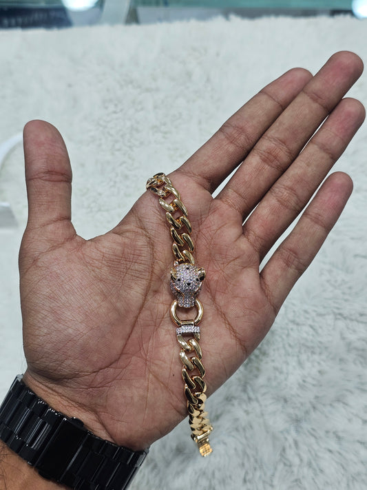 Panther Head Chain Bracelet for Men