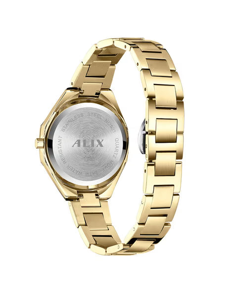 ALIX AL2531 GW Women’s Gold Analog Watch – Stainless Steel Strap