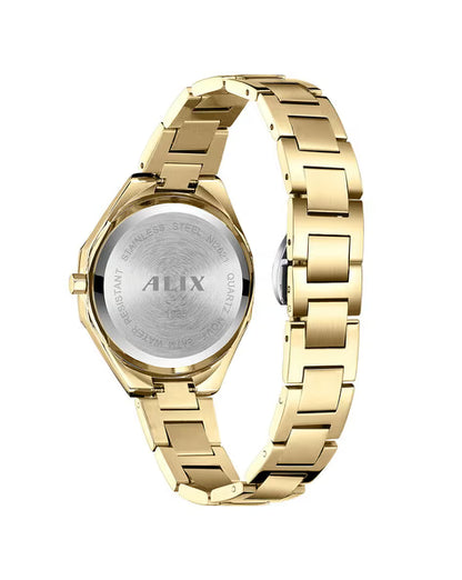 ALIX AL2531 GW Women’s Gold Analog Watch – Stainless Steel Strap