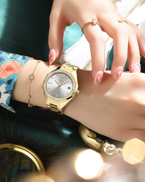 ALIX AL2531 GW Women’s Gold Analog Watch – Stainless Steel Strap