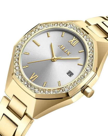 ALIX AL2531 GW Women’s Gold Analog Watch – Stainless Steel Strap