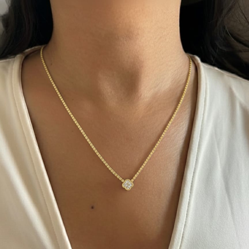 Zirconia Sabo Silver Pendant Necklace