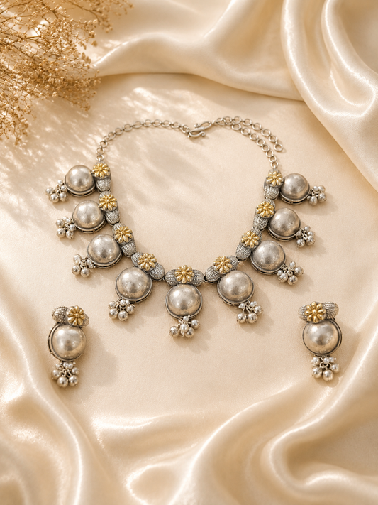 Oxidised Navratri Necklace for Garba