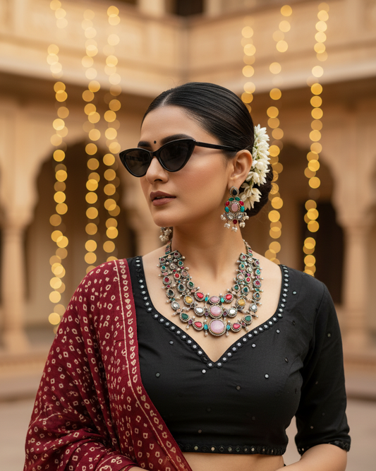 Oxidised Navratri Necklace for Garba