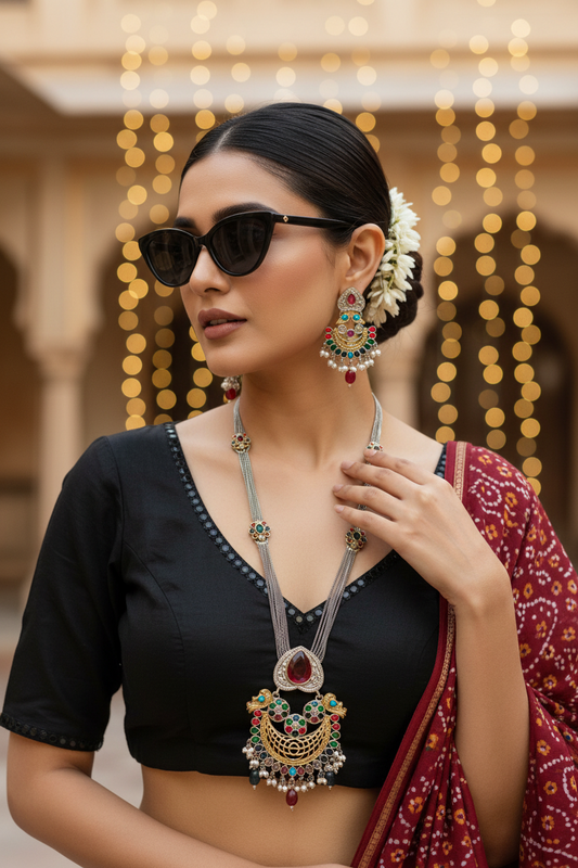 Oxidised Navratri Necklace for Garba