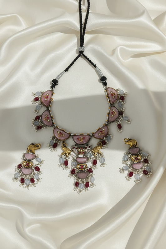 Oxidised Navratri Necklace for Garba