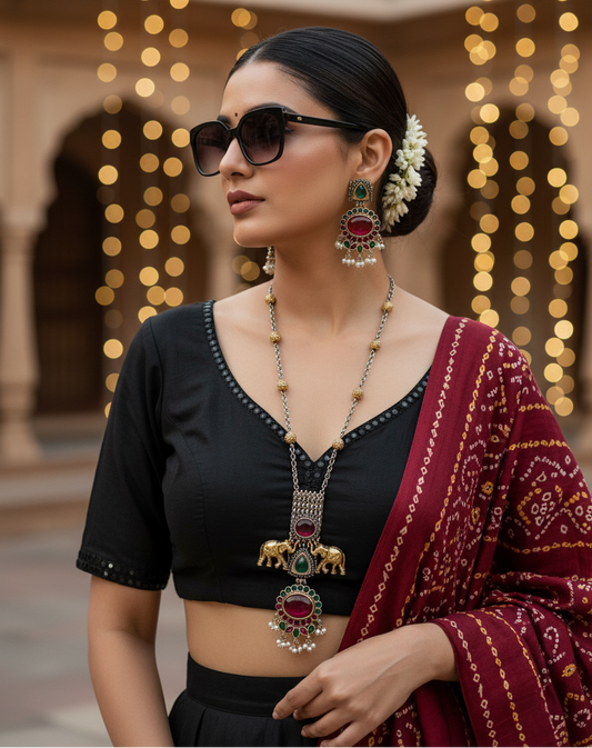 Oxidised Navratri Necklace for Garba