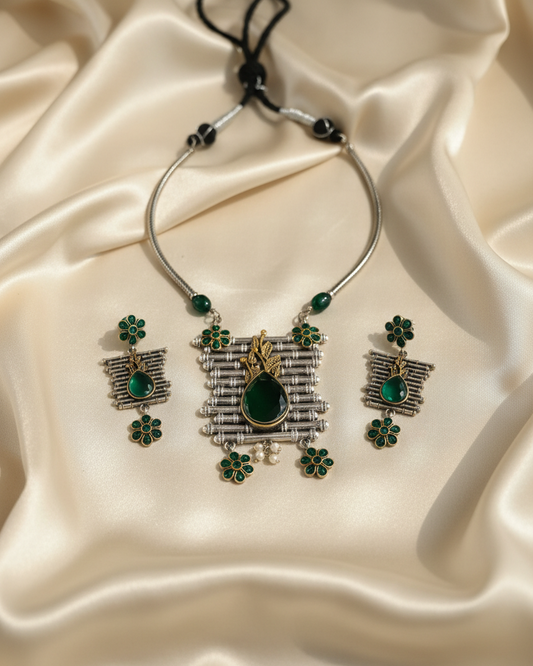 Oxidised Navratri Necklace for Garba