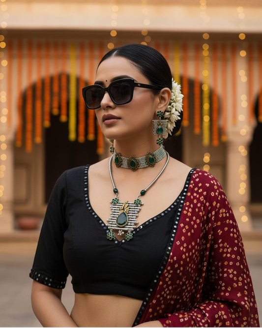 Oxidised Navratri Necklace for Garba
